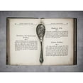 thumbnail image 2 of Frank, Assaf 18x15 Gold Ornate Wood Framed with Double Matting Museum Art Print Titled - Old cookery book open with an old jam spoon, 2 of 4