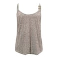 thumbnail image 3 of DuoJiaJ Women's New Sequin Camisole Vest With Bottom Top For Outerwear Banquet Annual Meeting Suit For Inner Wear Women’s Basic Tank Tops, 3 of 4