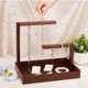 thumbnail image 3 of Exhibidor de joyería rectangular de madera, organizador de joyas, soporte para collares, estante colgante con bandeja para pulseras, relojes, aretes y anillos., 3 of 9