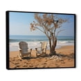 thumbnail image 2 of Designart "Scenic Beach Chairs II" Nautical & Beach Floater Framed Canvas Wall Art, 2 of 7