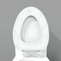 LAMIRO Cushion,Soft Toilet Seat Oval Toilet Seat Soft Elongated Vinyl Toilet Seat Soft Vinyl With Comfort Foam Cushioning Fits All Standard Size Fixtures Easy To Install