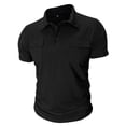 thumbnail image 6 of Men's Polo Shirts with 2 Pockets Short Sleeve Quick Dry Casual Sports Outdoor Golf Shirt for Men Basic T-Shirt Tops, M, 6 of 6