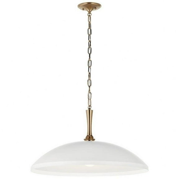 1 Light Pendant in Traditional Style-12.75 inches Tall and 24.25 inches Wide-White Finish Bailey Street Home 147-Bel-5180072