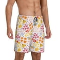 thumbnail image 2 of Easygdp Colorful Floral Men's Short Pajama Pants, Sleep Shorts, Household Pants, Casual Pants with Pockets - 4X-Large, 2 of 9