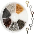 thumbnail image 4 of 1 Box Screw Eye Pins Mini Metal Eye Pins Small Eye Pin Pendants for DIY Jewelry Making, 4 of 7
