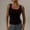 Black, variant on Women's Lace Trim Ribbed Tank Tops, Sexy Square Neck Wide Strap Camisole with Bow, Slim Fit Soft Y2K Going Out Cami Tops Beach Vacation Wear, Black L