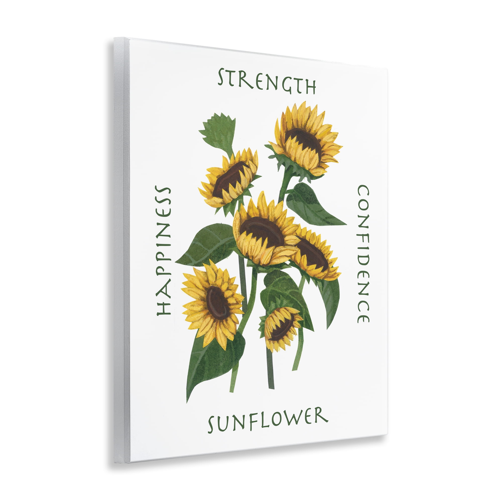 Stupell Industries Inspirational Words Sunflower Botanical & Floral Painting Unframed Art Print Wall Art, 11 x 14