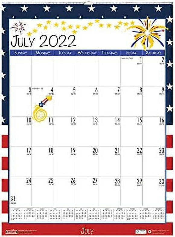 2020-2021 monthly seasonal wall calendar, academic, 12 x 16.5 inches, july - june (hod3395-21)