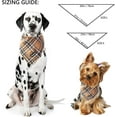 thumbnail image 3 of Dog Bandanas,Breathable Cotton Adjustable Dog bib for Dogs and Cats (Khaki, Large), 3 of 7