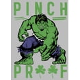 thumbnail image 2 of Men's Marvel St. Patrick's Day Hulk Pinch Proof  Graphic Tee Athletic Heather 3X Large, 2 of 5