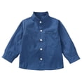 thumbnail image 2 of Odeerbi Camisa de Vestido de Niños Manga Larga Mandarin Collar Uniforme de La Escuela Con Bolsillo, 2 of 9