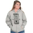 thumbnail image 3 of Celestial Hourglass Symbolic Bee Unisex Fleece Graphic Zip Up Hoodie Brisco Brands 3X, 3 of 5