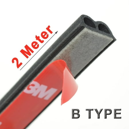 

Clearance! Universal B Type Car Rubber Seal Strip for Car Window and Door Self Adhesive Automotive Rubber Weather Draft Seal None Toxic Windproof Soundproofing Engine Cover 5-26m