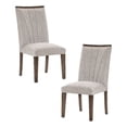 thumbnail image 2 of Lexicon Brookings Wood and Fabric Dining Room Chairs in Brown (Set of 2), 2 of 9