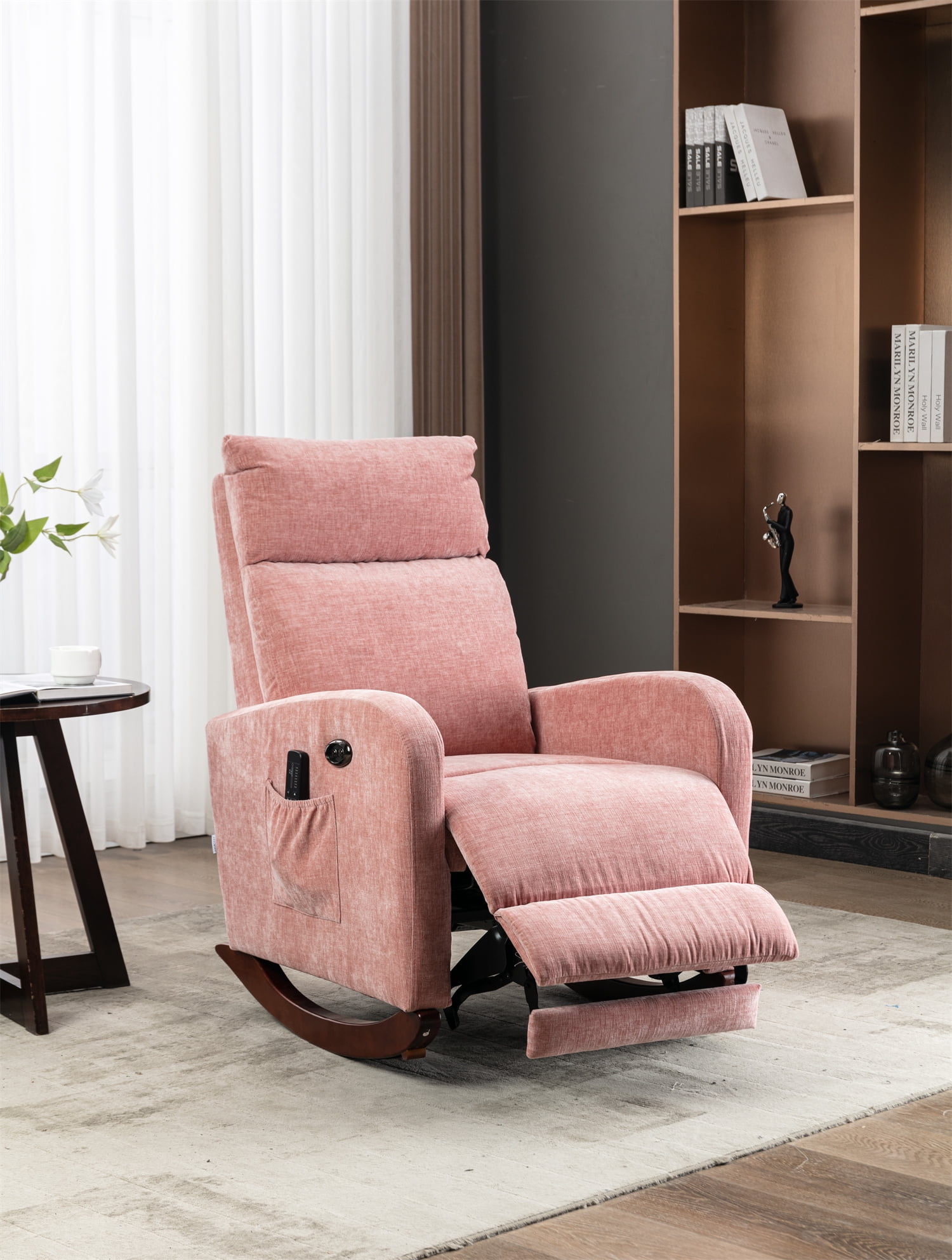 Rocking Chair, Electric Massage Rocking Chair with 4 Vibration Motors