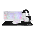 thumbnail image 1 of Kit Gamer 4 en 1 XTREME PC GAMING Battle Force Teclado Membrana Español Mouse Audifonos MousePad RGB USB Blanco, 1 of 6