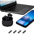 thumbnail image 3 of Set de tapones antipolvo TOCOL USB C tipo C con cepillo de limpieza, color negro, 3 of 6