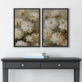 thumbnail image 4 of Framed Canvas Print Wall Art Set of 2 Soft White Florals Botanical Vintage Art for Living Room, Bedroom, Office - 16"x24"x2 BLACK, 4 of 7