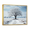 thumbnail image 2 of Designart "White Tree winters solitude" Landscape Trees Floater Framed Canvas Art Print, 2 of 7