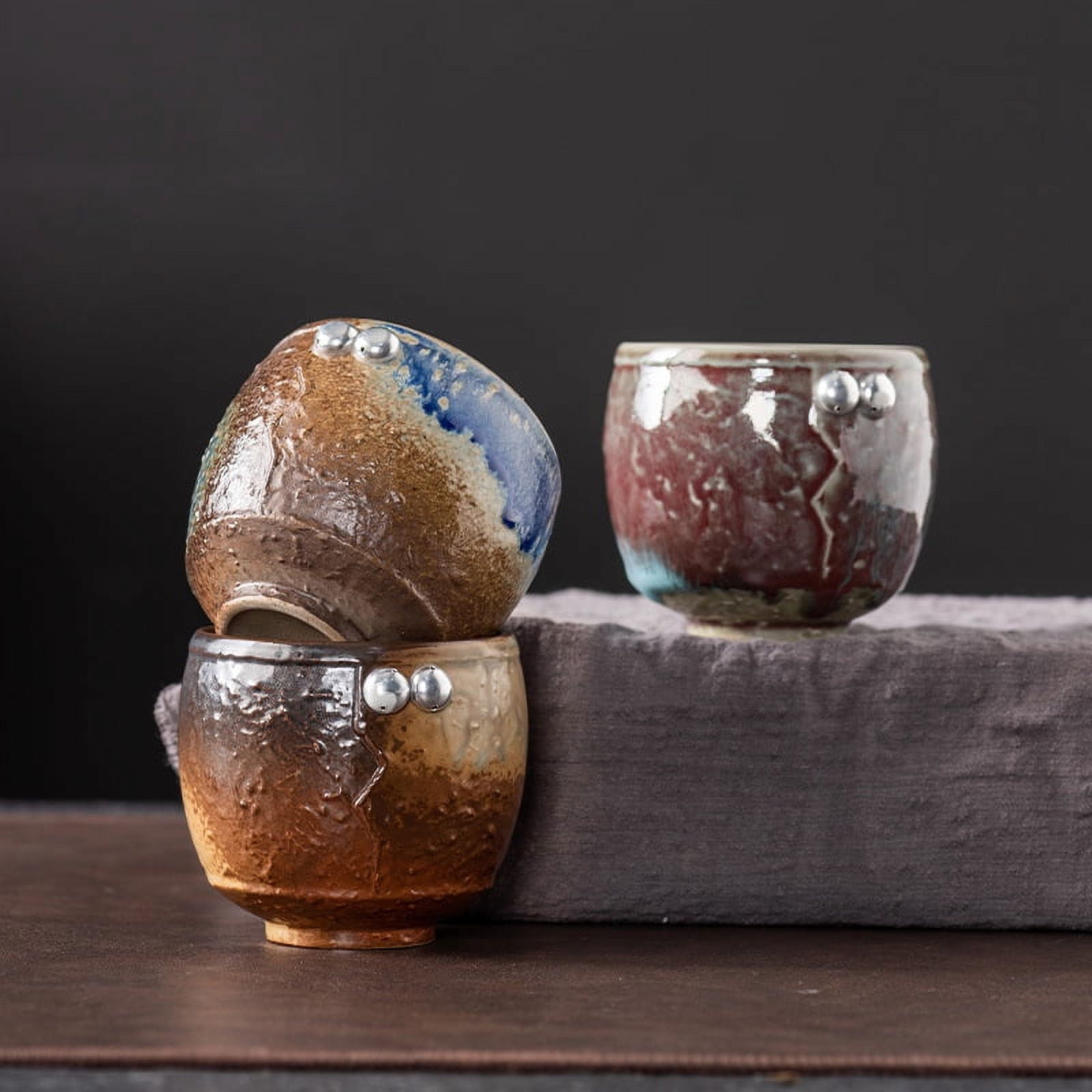 TL New Ceramic Single Cup Jian Zhan Master Cup Espresso Cup Creative Kiln Change Small Cup