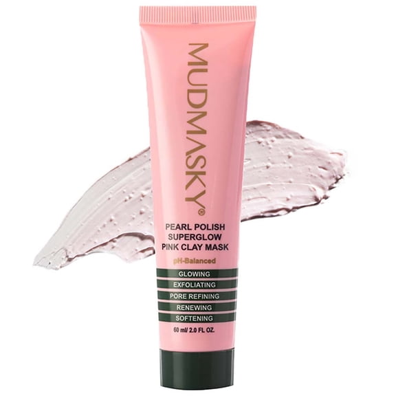 Mudmasky Pearl Polish Superglow Pink Clay Mask 2 fl oz