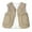 Khaki, variant on Unisex Kids Fleece Lined Vests Fall Winter Outerwear Padded Warm Sleeveless Waistcoats Vests