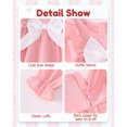 thumbnail image 5 of Yaoqi 2T Toddler Girl Dress 3T Child Girls Winter Clothing Ruffle Long Sleeves Solid Color A-line Dress Bowknot One-piece Clothes Pink, 5 of 6