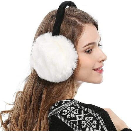 Womens Headband Winter Faux Fur Outdoor EarMuffs Warmers