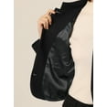 thumbnail image 5 of INSPIRE CHIC Women's Peplum Cropped Woolen Jacket Coat XS Black, 5 of 6