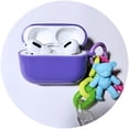 thumbnail image 1 of Pour Étui AirPods Pro - Étui de Protection Souple Mignon Unique avec Chaîne de Poignet pour Étui de Recharge Sans Fil AirPods Compatible avec AirPods pour Filles Ados Enfants (Violet), 1 of 6