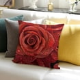 thumbnail image 3 of SHANXI Throw Pillow Covers Flowers Rose Red Pink Purple Yellow Print Cushion Cover Soft Pillow Cases for Home Sofa Bed Chair Car Office Decorative 18x18in, 3 of 5