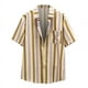 thumbnail image 1 of Camisas Para Hombre Manga Corta Moda de verano para hombre Casual Hawaiianss Imprimir Seaside Beach Solapa Botón Camiseta Camisa de manga corta Camisa Ropa de playa (Yellow, L), 1 of 4