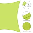 thumbnail image 4 of Yescom 16x16 Ft 97% UV Block Square Sun Shade Sail HDPE Canopy Patio Garden Pool Yard, 4 of 11