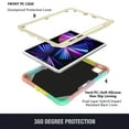 thumbnail image 3 of JTCASES for iPad Pro 11 2022/2021/2020/2018, iPad Air 5th/4th Generation Case, Crossbody Lanyard Pencil Holder Butterfly Wings Kickstand PC Silicone Kids-friendly Sockproof Back Shell,Rainbow Purple, 3 of 9