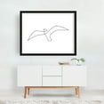 thumbnail image 2 of One Line Bird - Line Drawing Line Art Minimalist Bird Abstract Wildlife Silhouette Black and White Black Framed Wall Art Print 12 x 16 inches, 2 of 3