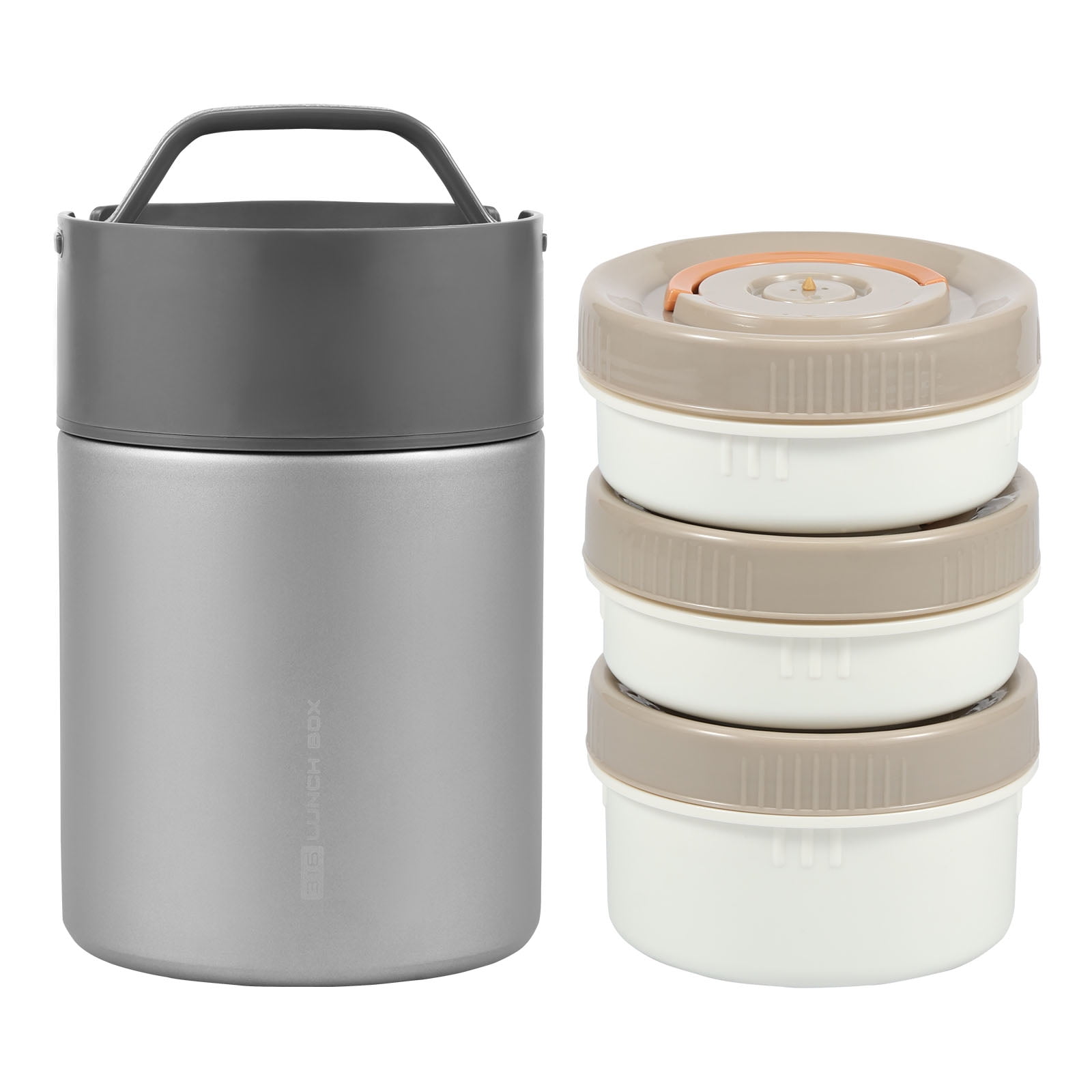 Lunch Box Isotherme 600ml Avec Cuillère - Récipient En Acier Inoxydable 316 Pour Repas Chauds Ou Froids - Idéal Bureau Ou École