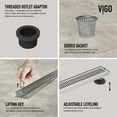 thumbnail image 5 of VIGO Elan 36 in. Linear Shower Drain in Chrome, 5 of 10