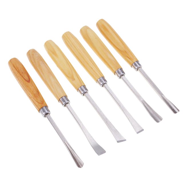 Kits de 6 Formones de Carpintería Formón Herramientas de Bricoje de Carpintería para Hogar Hugo Cincel tallado en madera