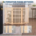 thumbnail image 5 of Acekid 3 Panel Freestanding Pet Gate, Foldable Dog Gate for Stairs Doorways Hallways, Step-Over Fence, Natural, 5 of 7
