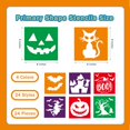 thumbnail image 2 of Juego de plantillas LA QUEENIE, 24 unidades, 20 x 20 cm, formas de Halloween, 2 of 6