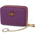 thumbnail image 1 of Porte-Cartes RFID, Petit Étui à Cartes en Cuir avec Fermeture Éclair pour Femmes, 1 of 5