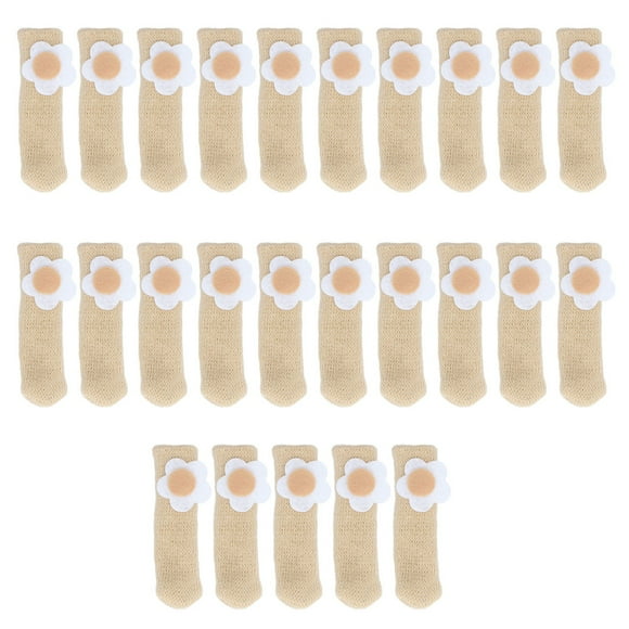 Ailao Meubles Jambe Chaussette 25Pcs Meubles Jambe Chaussette Couvre-Pied Tapis Protecteur de Sol Double Couche Tricoté Ensemble Kit