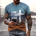 thumbnail image 2 of TrendOFT Mens Graphic Tees Jesus Religious Graphic Print Short Sleeve Crew Neck Loose Casual Fashion Men's T-Shirts Light Blue L, 2 of 5