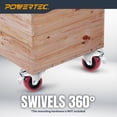 thumbnail image 3 of POWERTEC 2-inch Swivel PU Plate Casters, Red, 4PK, 17212, 3 of 8