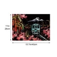 thumbnail image 3 of Colorful Scratch Paper Set City Night Scene Painting Living Room Decoration Painting, 3 of 9