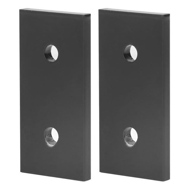 Plaque de Connexion, Petite Délicate Plaque de Jonction Noire Résistante à la Compression Rectangulaire Plate 2 Trous pour Commodes 3030,4040
