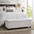 thumbnail image 2 of Madison Park Shandra Solid Wood and Polyester Storage Bench in Natural/Black, 2 of 9