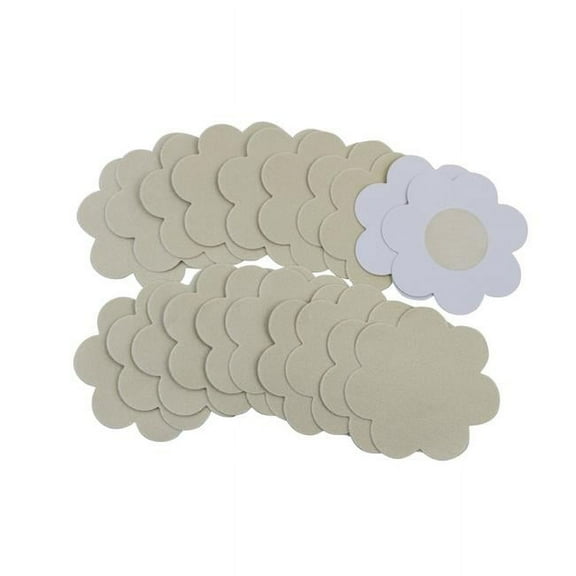 Flirtzy  Womens Disposable Waterproof Breast Pasties Adhesive Bra Nipple Cover, Beige - Pack of 2 - 10 Pair - 5 Pair Per Pack