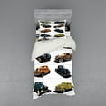 thumbnail image 1 of Ambesonne Retro Bedding Set 3 Pcs, Vintage Cars Realist Print, Twin XL, Multicolor, 1 of 3