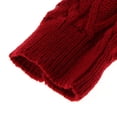 thumbnail image 3 of Inviern mujer Cable tejido Medias altas Calcetines rojo Zulema Calcetines de punto por encima de la rodilla, 3 of 8